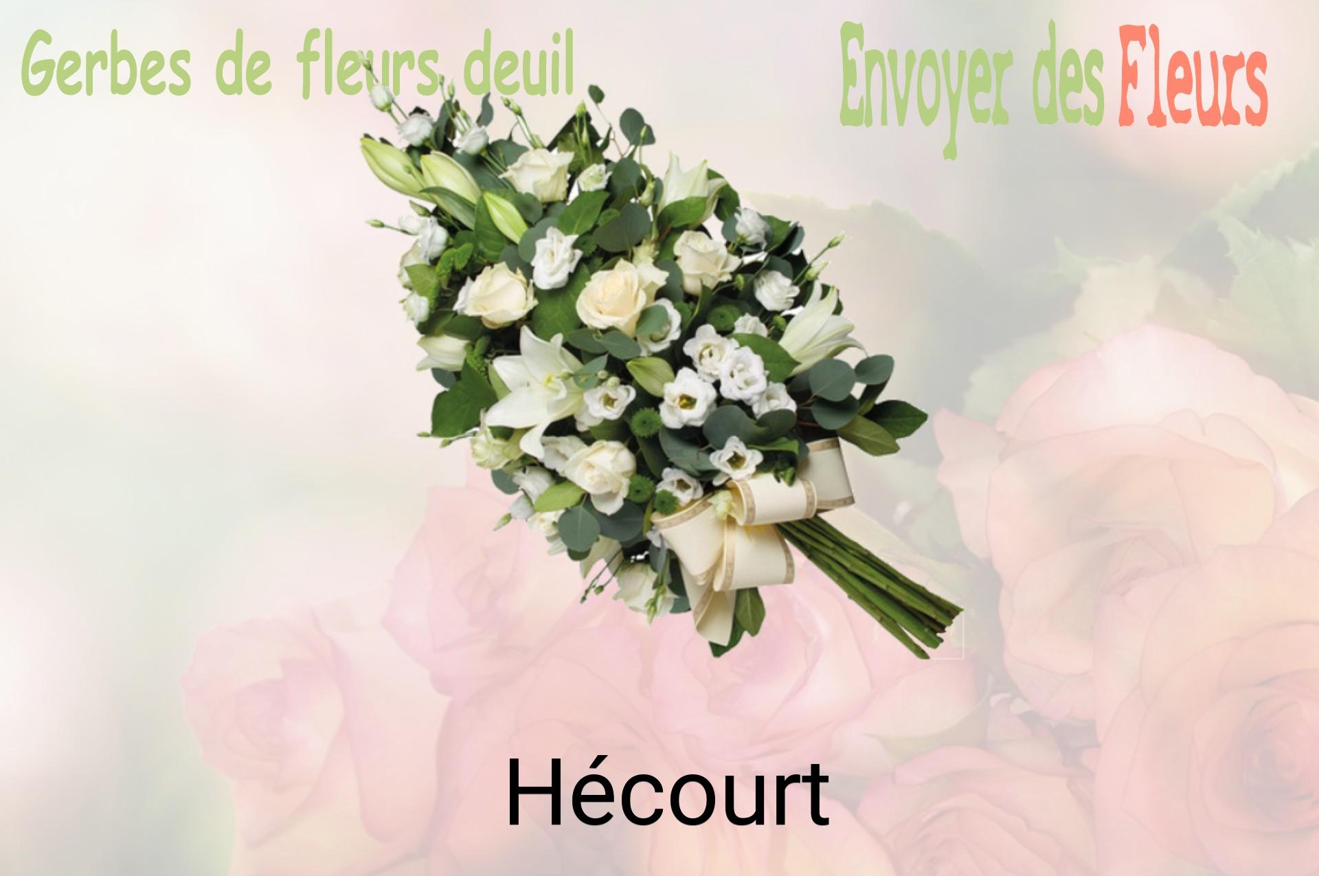 Gerbe de fleurs de deuil livrée à Hécourt
